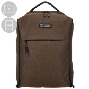Pánský městský batoh hnědý 17" 20L - Enrico Benetti