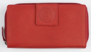 Dámská kožená peněženka HJP Design červená